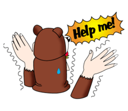 Tony2 who put on a whole wear of a bear. sticker #12574294