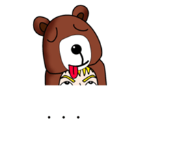 Tony2 who put on a whole wear of a bear. sticker #12574296