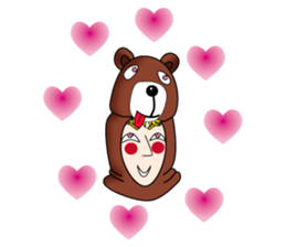 Tony2 who put on a whole wear of a bear. sticker #12574300