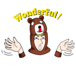 Tony2 who put on a whole wear of a bear. sticker #12574305