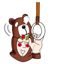 Tony2 who put on a whole wear of a bear. sticker #12574307