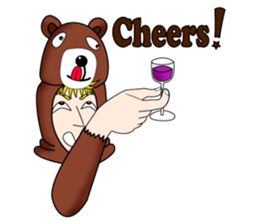 Tony2 who put on a whole wear of a bear. sticker #12574309