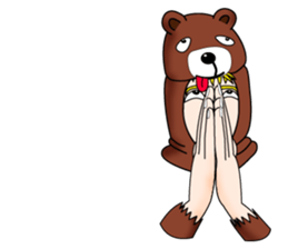 Tony2 who put on a whole wear of a bear. sticker #12574311