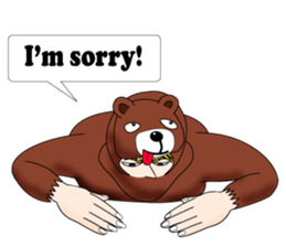 Tony2 who put on a whole wear of a bear. sticker #12574312