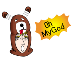 Tony2 who put on a whole wear of a bear. sticker #12574313