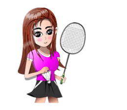 badminton team version-English sticker #12574430
