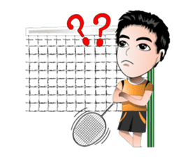badminton team version-English sticker #12574433