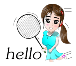 badminton team version-English sticker #12574435