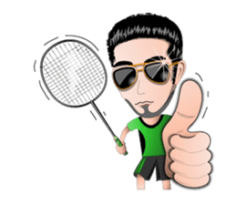 badminton team version-English sticker #12574436