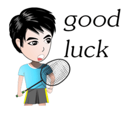 badminton team version-English sticker #12574441
