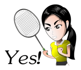 badminton team version-English sticker #12574444