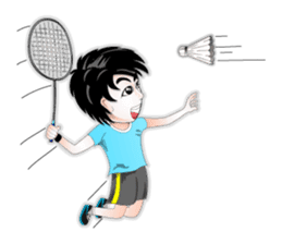 badminton team version-English sticker #12574445