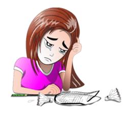 badminton team version-English sticker #12574446