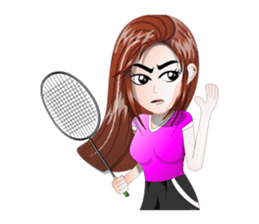 badminton team version-English sticker #12574451