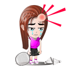badminton team version-English sticker #12574463