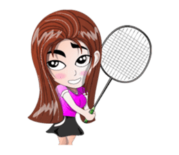 badminton team version-English sticker #12574468