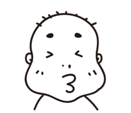 Ugly bald sticker #12574844