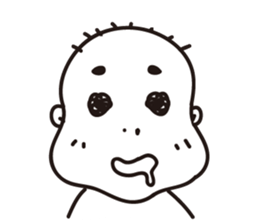 Ugly bald sticker #12574848