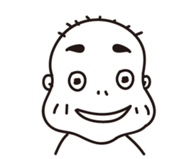 Ugly bald sticker #12574856