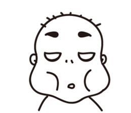 Ugly bald sticker #12574861