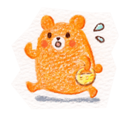 Bear in a handmade shop sticker #12575754