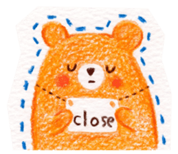 Bear in a handmade shop sticker #12575761