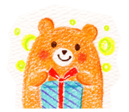 Bear in a handmade shop sticker #12575782