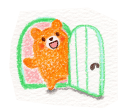 Bear in a handmade shop sticker #12575784