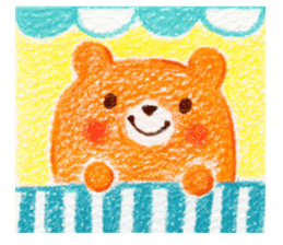 Bear in a handmade shop sticker #12575788