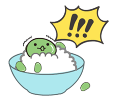 Animated edamamekun by peco sticker #12576330