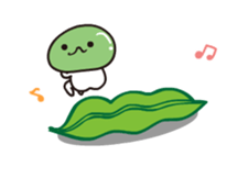 Animated edamamekun by peco sticker #12576335