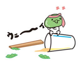 Animated edamamekun by peco sticker #12576338
