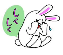 Soft movement of the rabbit 3 sticker #12576356