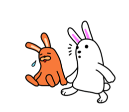 Soft movement of the rabbit 3 sticker #12576362