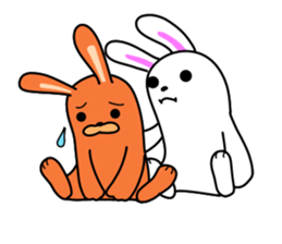 Soft movement of the rabbit 3 sticker #12576363