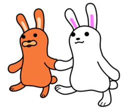 Soft movement of the rabbit 3 sticker #12576364