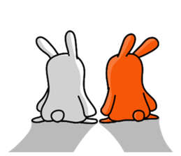 Soft movement of the rabbit 3 sticker #12576365