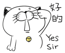 Stupid Fat White Cat 4 sticker #12576825