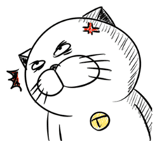 Stupid Fat White Cat 4 sticker #12576832
