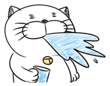 Stupid Fat White Cat 4 sticker #12576845