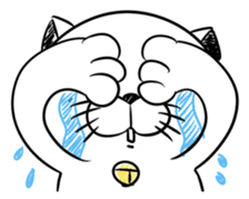 Stupid Fat White Cat 4 sticker #12576858