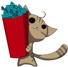 Pi dou cat sticker #12577287