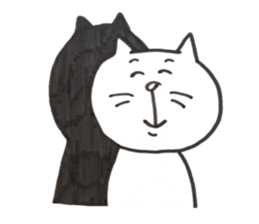 Japanese white cat sticker #12577397