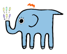 I can only draw a sideways elephants. sticker #12581115