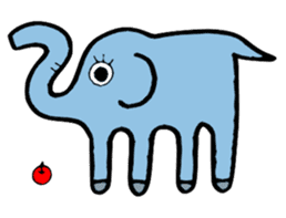 I can only draw a sideways elephants. sticker #12581116
