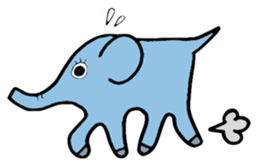 I can only draw a sideways elephants. sticker #12581119