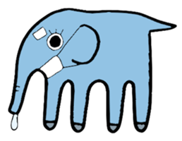 I can only draw a sideways elephants. sticker #12581121