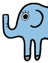 I can only draw a sideways elephants. sticker #12581126