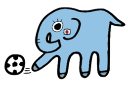 I can only draw a sideways elephants. sticker #12581131