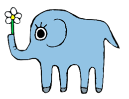 I can only draw a sideways elephants. sticker #12581134